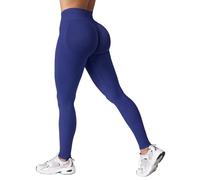 ZAAYO Leggings sportivi da donna a vita alta, senza cuciture, opachi, per sport, yoga, fitness, allenamento, Blu mezzanotte, S