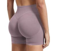 ZAAYO Pantaloncini Sportivi da Donna con Scrunch Nascosto, Effetto Workout, 11.4 cm Scrunch per Sollevare il Sedere, Pantaloncini da Palestra, Biker Shorts senza Cuciture, moka, XS