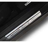 ZABEES 4 Pezzi Auto Battitacco in Acciaio Inossidabile per Mazda CX-5 CX5 2017-2022, Piastra di Protezione AntiGraffio per Battitacco, Protezione Davanzale della Portiera