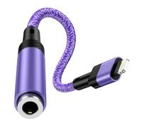 Zacenei Adattatore Aux da Lightning a jack da 3,5 mm, certificato MFi, adattatore per cuffie/AUX audio, splitter compatibile per 14/13/12/11/X/XS, supporto chiamata