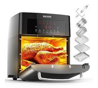 ZachVO Airfryer - Friggitrice ad aria calda XXL, 15 l, 10 programmi, 1700 W, con schermo LCD touch screen, friggitrice ad aria senza olio, 7 accessori, 90% in meno di grassi, per forno