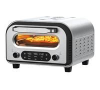ZACHVO Forno Elettrico per Pizza - Fino a 450 °C, 5 Programmi per Pizza, Timer 1-60 min, Display Touch LED e Manopola, Acciaio Inox, con Pietra Refrattaria, Paletta Professionale e Ricettario