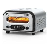 ZACHVO Forno per pizza elettrico - fino a 450℃, 5 tipi di pizza preimpostati, touchscreen e manopole rotanti, timer da 1 a 60 minuti, corpo in acciaio inossidabile, per pizza da 32 cm