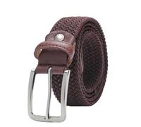 ZacLAy Cintura da Uomo Elasticizzata blu in vita Cintura in Pelle Intrecciata Elasticizzata in Tela Cintura Elastica in Metallo larga 1-3/8" per Uomo, Marrone scuro