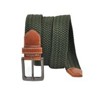 ZacLAy Cinture Elastiche più lunghe verdi per Uomo Cinture Casual Elasticizzate in Tessuto Intrecciato Comfort Cintura larga 160cm Elasticizzata in Metallo da 1-3/8 ", Verde scuro