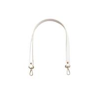 ZacLAy Tracolle Corte Singole di Ricambio in Pelle da 50Cm Accessori per Borse Manici per Borse Modello Semplice, Bianco, Argento
