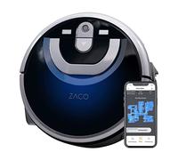 ZACO Robot lavapavimenti W450 con serbatoio separato per acqua dolce e sporca, lavaggio a umido fino a 80 minuti, scopa automatica per pavimenti duri, pavimenti in legno e parquet, navigazione intelligente, app e controllo Alexa
