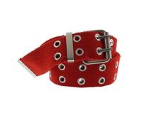 Zac's Alter Ego Cintura regolabile in tela con 2 occhielli, Rosso, 32-38"