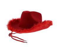 Zac's Alter Ego Fancy Dress - Cappello da cowboy o cowgirl in pelliccia morbida, unisex, colore: bianco, nero o rosa