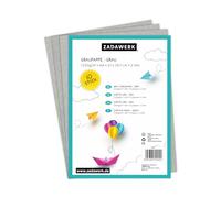 ZADAWERK® Cartoncino grigio - 2 mm - 1230 g/m² - DIN A4-10 pezzi forte, cartone per bricolage e modellismo, cartone da archivio, copertina del libro