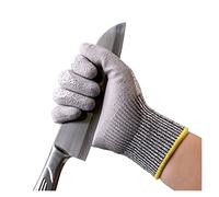 ZADCCS Guanti antitaglio, Guanti resistenti al taglio da lavoro protettivi di livello 5 for uomini e donne giardino for meccanici edili per cucina e lavoro(Grey-1 pair,Small)