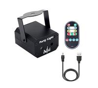 ZADCCS Luci da palcoscenico, 32 Pattern Stage Lighting Disco DJ Party Lights Beam Strobe Lamp Mini USB for Home Birthday Halloween KTV Bar Christmas(USB Remote Control)
