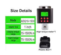ZADCCS Misuratore di coppia, Adattatore for chiave dinamometrica digitale - Convertitore e misuratore di coppia elettronico precisione con display LCD. Include 1/2" 3/8" 1/4(Torque15.0-1500N.m)