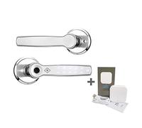 ZADCCS Serratura intelligente per porta, TTLOCK Smart Door Lock Comando vocale AI Supporto for impronte digitali(Silver PW Gateway)