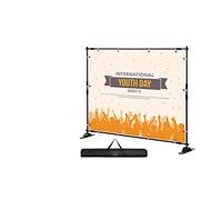 ZADCCS Stand STANTE Banner 8 Piedi e Ripetizione for l'espositore murale con Uno Sfondo del Cabina da Trasporto Fai da Te per Principianti(300 x 240cm)