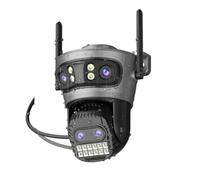 ZADCCS Telecamera IP, 10X Optical Zoom 16MP 4K Outdoor Wireless Security Camera Four Lens WiFi PTZ with Color Night Vision for Home Surveillanc(16MP Add 64G Card)