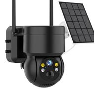 ZADCCS Telecamere di sicurezza, Telecamera IP PTZ solare wireless esterna 2K 4MP HD Batteria incorporata PIR di videosorveglianza con allarme umano(Camera Add 128G)