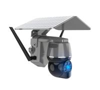 ZADCCS Telecamere di sicurezza, Telecamera solare da 2 MP 4G PTZ Esterno IP66 Batteria ricaricabile incorporata Rileva PIR audio bidirezionale(WIFI Cam Battery128G)