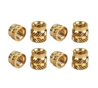 ZADIKO 50 Pezzi di Dadi zigrinati con Inserto in Ottone termofusibile - Elementi di Fissaggio Resistenti for stampaggio a Caldo for Lavorazione dei Metalli e edilizia(10mmxM4x6mm)