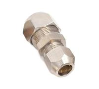 ZADIKO Raccordo a Compressione in Rame con Dado di bloccaggio for Tubo, Doppio Morsetto Dritto for Tubo in Ottone, Set di connettori for Tubi da 4-16 mm, 1 Pezzo(6mmx10mm)