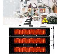 ZADIKO Tappetino Anti-Neve di Alta qualità - Antiscivolo for vialetti e Scale Esterne - 360 W con Cavo di Alimentazione for percorsi Invernali sicuri(40x160cmx3Pcs)