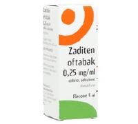 Zaditen Oftabak 0,25 mg / ml Ketotifene Collirio Flacone 5 ml