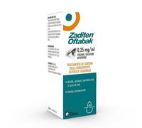 Zaditen Oftabak Collirio Multidose Senza Conservanti 0,25mg/ml Ketotifene Congiuntivite Allergica Stagionale, 5ml