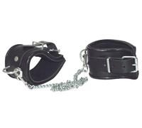 ZADO 6 CM Larghezza, Cavigliere Regolabili In Pelle Nera, Interno