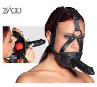 Zado – Maschera con dildo in ecopelle Nero