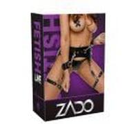 ZADO Reggicalze in pelle L/XL Nero