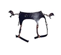 ZADO Reggicalze in pelle S/M Nero