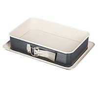 Zenker 7821 Rettangolare - Teglia Crème Noir, Acciaio Inox, Grigio/Beige, 28 x 18 x 7 cm