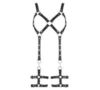 Imbracatura Corpo in Pelle ZADO - Nero - L/XL