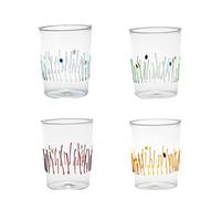 ZAFFERANO Bicchiere Vetro Borosilicato 4 Stagioni - Set 4 Pezzi