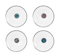 Zafferano Bilia Caleido - Set di 4 bicchieri per acqua, 440 ml, 4 colori Bilia, lavabili in lavastoviglie