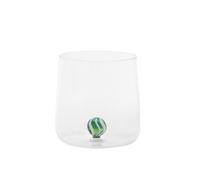 Zafferano Bilia Candy Tumbler Set di 4 bicchieri con una sfera colorata interna, bicchieri per acqua da 440 ml, 4 colori, lavabili in lavastoviglie, colore: verde