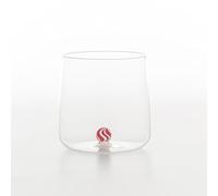Zafferano Bilia Candy Tumbler Set di 4 bicchieri con una sfera colorata interna, bicchieri per acqua da 440 ml, 4 colori, lavabili in lavastoviglie, colore: rosso