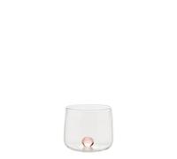 Zafferano Bilia Junior - Bicchiere con manico a sfera rosa, capacità 100 ml, trasparente