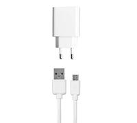 Zafferano Carica Batterie 1A Poldina, Olivia, Ofelia, Dama, Alimentatore + cavo micro USB, AC220-240V 50/60Hz - Bianco