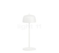 Zafferano, Lampada Circe, Lampada da Tavolo Ricaricabile e Senza Fili con Controllo Manuale, Adatta per Interni ed Esterni, Dimmer, 2200-3000 K Bianco Dinamico, Altezza 30 cm, Colore Bianco