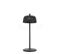 Zafferano, Lampada Circe, Lampada da Tavolo Ricaricabile e Senza Fili con Controllo Manuale, Adatta per Interni ed Esterni, Dimmer, 2200-3000 K Bianco Dinamico, Altezza 30 cm, Colore Nero