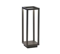 Zafferano, Home Pro, Lampada da Tavolo Ricaricabile e Senza Fili con Controllo Touch, Adatta per Salotto ed Esterni, Dimmer, 3000 K, Altezza 29,4 cm, Colore Grigio Scuro