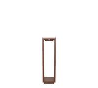 Zafferano, Lampada Home Solar, Lampada da Terra Senza Fili con Pannello Solare e Sensori di Movimento, Adatta per Esterni, Dimmer, 3000 K, Altezza 50 cm, Colore Corten