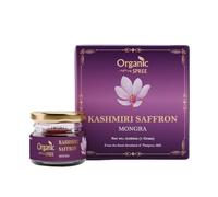 Zafferano Kesar Saffron del Kashmir biologico Spree 1 g (0,035 once) in fili puri e naturali l Dai migliori terreni agricoli di Pampore, zafferano Mongra certificato J&K di grado A+
