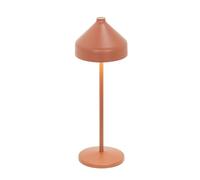 Zafferano, Lampada Amelie, Lampada da Tavolo Ricaricabile e Senza Fili con Controllo Touch, Adatta per Salotto ed Esterni, Dimmer, 2200-3000 K, Altezza 34 cm, Colore Terracotta