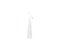 Zafferano, Lampada Angelina, Lampada da Tavolo Ricaricabile e Senza Fili con Controllo Touch e con Testa Orientabile, Adatta per Interni, Dimmer, 2200-3000 K, Altezza 26 cm, Colore Bianco