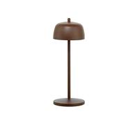Zafferano, Lampada Circe, Lampada da Tavolo Ricaricabile e Senza Fili con Controllo Manuale, Adatta per Interni ed Esterni, Dimmer, 2200-3000 K Bianco Dinamico, Altezza 30 cm, Colore Corten
