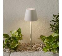 Zafferano Lampada LED a picchetto Poldina, batteria, bianco Zafferano