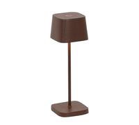 Zafferano, Lampada Ofelia Micro, Lampada da Tavolo Ricaricabile e Senza Fili con Controllo Touch, Adatta per Salotto ed Esterni, Dimmer, 2200-3000 K, Altezza 20 cm, Colore Corten