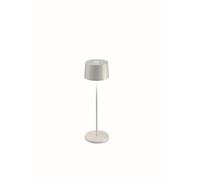 Zafferano Lampada Olivia Pro, Lampada da Tavolo Ricaricabile e Senza Fili con Controllo Touch, Adatta per Salotto ed Esterni, Dimmer, 2700-3000 K, Altezza 35 cm, Colore Bianco